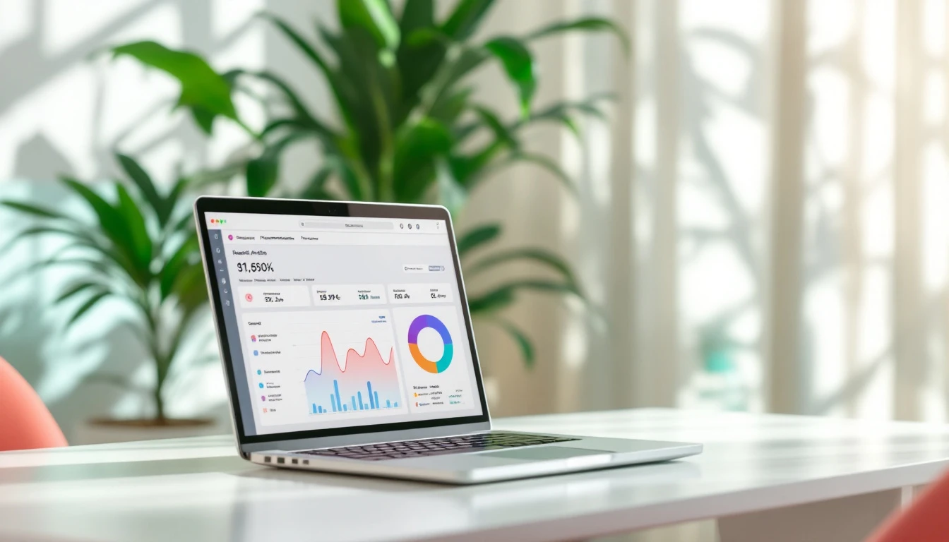 Maintenance de site web en Guadeloupe : poste de travail de l'agence Innotech IT avec tableau de bord de performance des sites internet