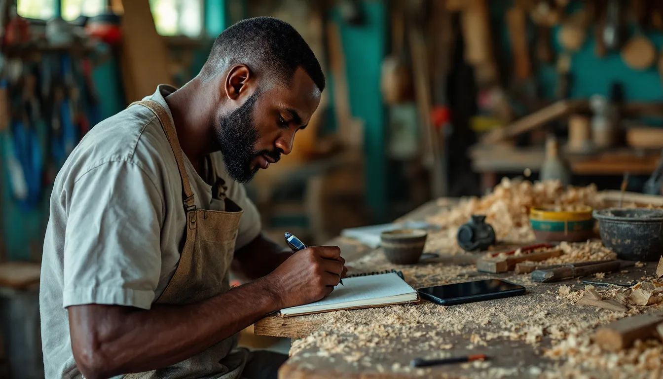 Publicité Facebook : un artisan antillais note à la main les demandes reçues pendant une campagne