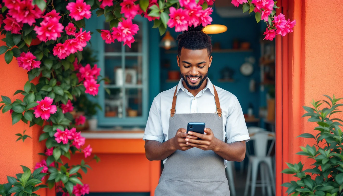 Référencement SEO en Guadeloupe : fiche Google Business Profile optimisée consultée sur un smartphone