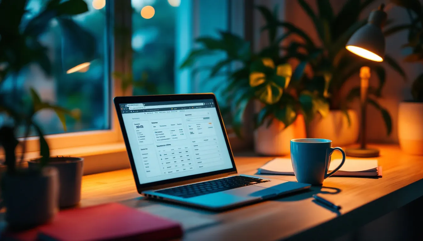 Site internet gratuit en Guadeloupe : heures de travail passées le soir sur un ordinateur portable pour paramétrer soi-même son site