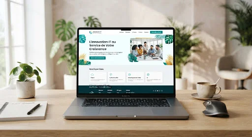 Site web moderne sur laptop